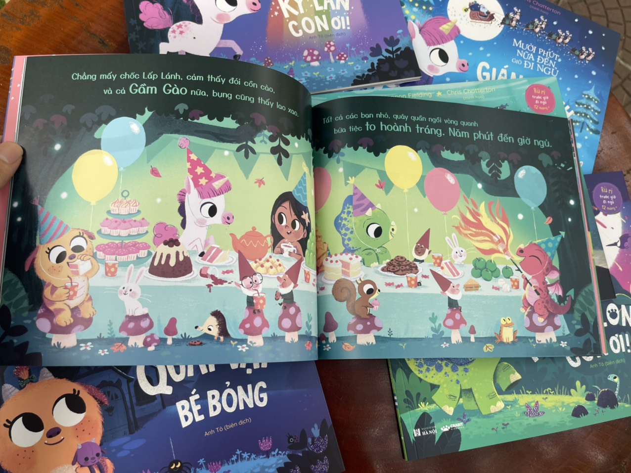 combo 6 tập – MƯỜI PHÚT NỮA ĐẾN GIỜ ĐI NGỦ – Crabit Kidbooks – in màu toàn bộ