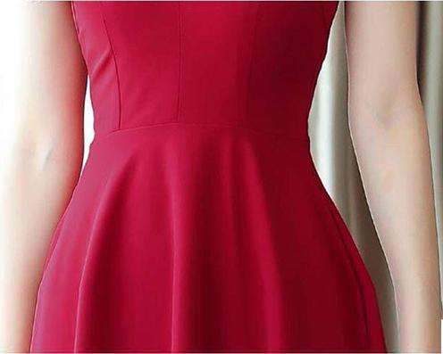 Đầm Xòe Công Sở Cổ Vest Thời Trang