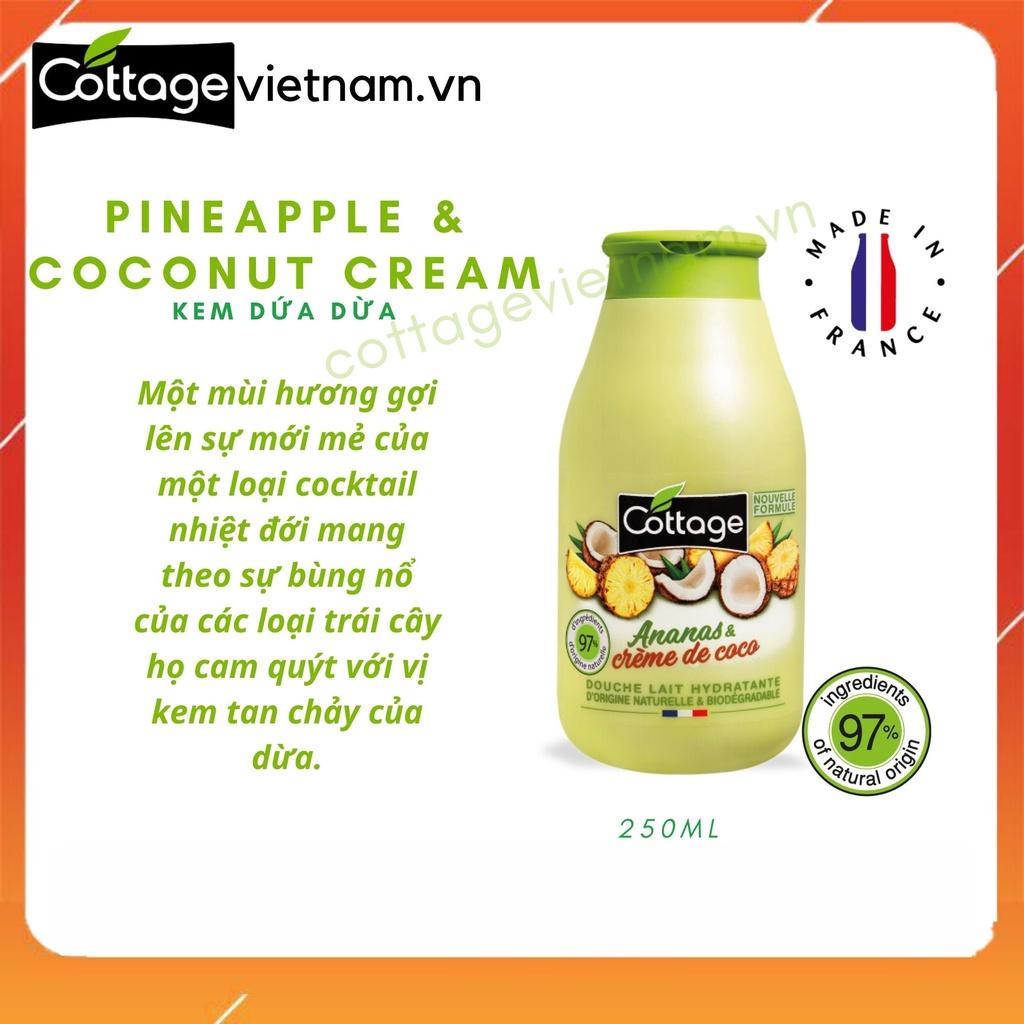 Sữa tắm chính hãng Cottage từ Pháp dung tích 250ml, nhiều hương thơm.