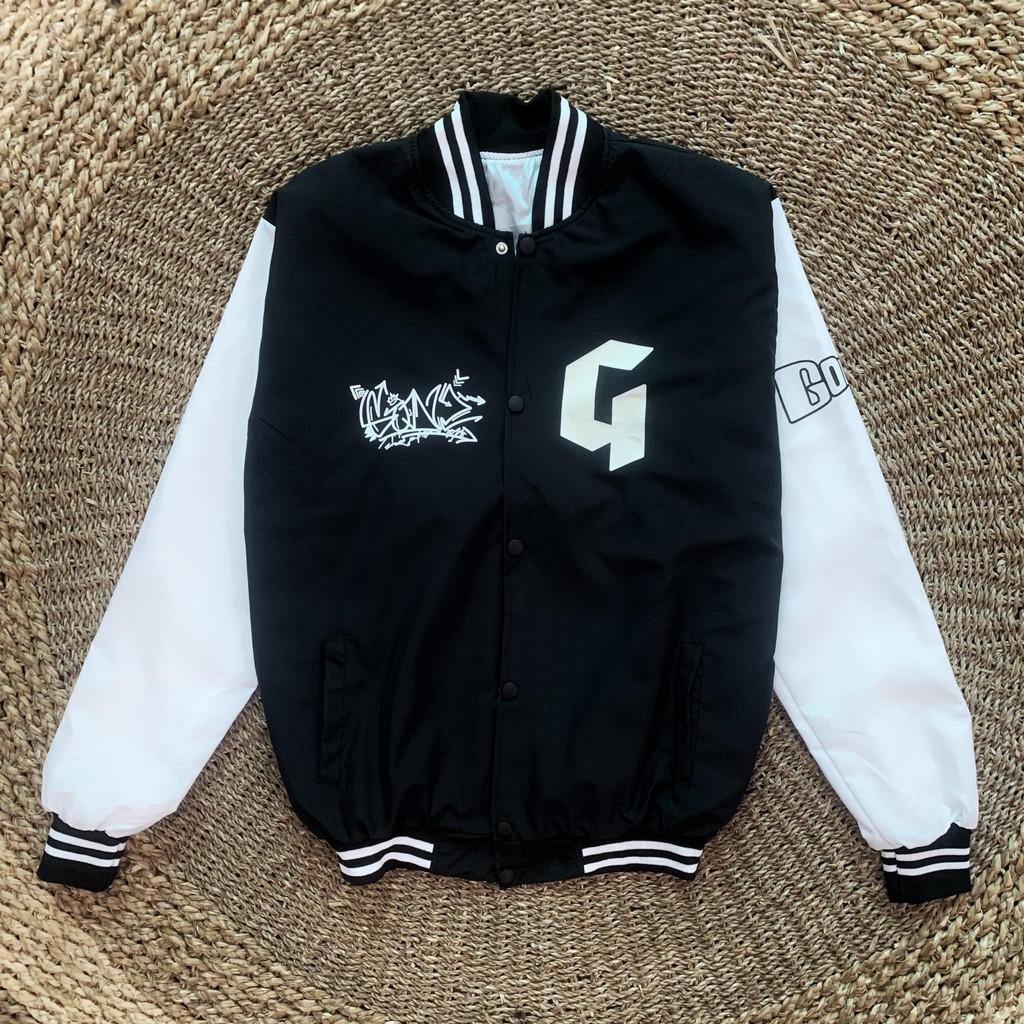 Áo Khoác Dù Bomber Jacket - Áo Khoác Bóng Chày Unisex Nam Nữ GONZ Form Rộng Ulzzang KUN