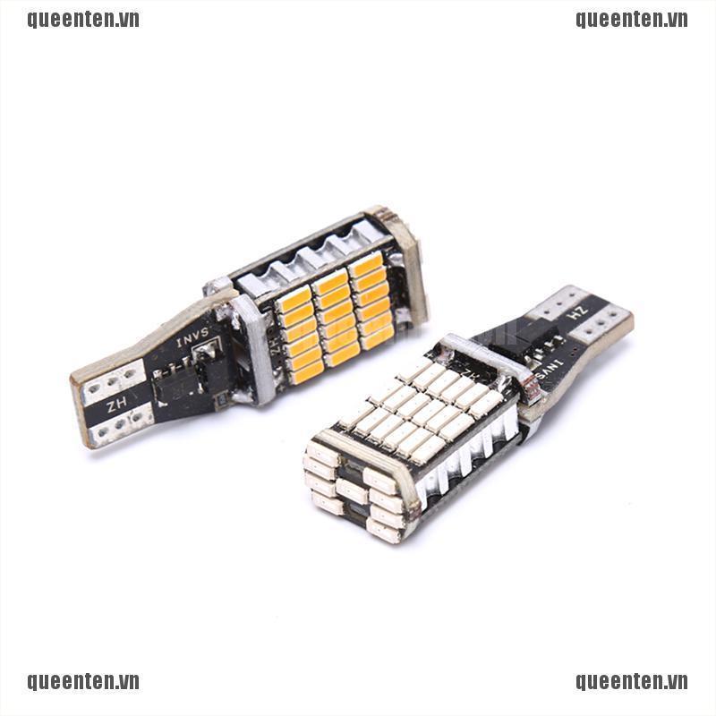 T15 W16W 45 SMD 4014 Error Free LED Car Reverse Back 6000K Yellow/Red Light QUVN