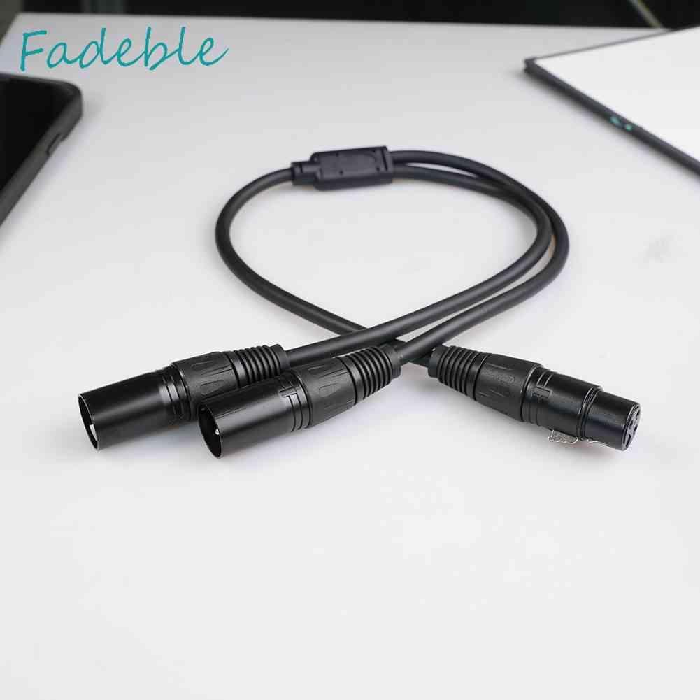 Cáp Chia 3 Pin XLR Sang XLR KéP HìNh Chữ Y 50cm - MàU Đen