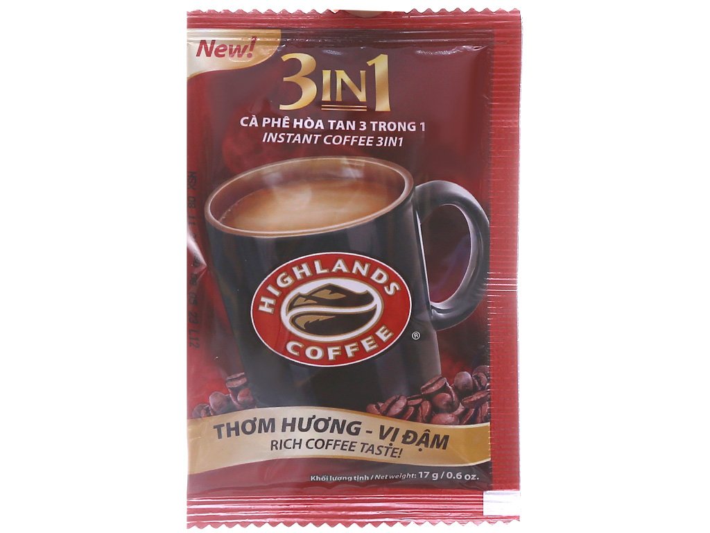 [Mua 4 túi giảm 5%] -Cà phê sữa hòa tan HIGHLANDS COFFEE –Túi 50 gói