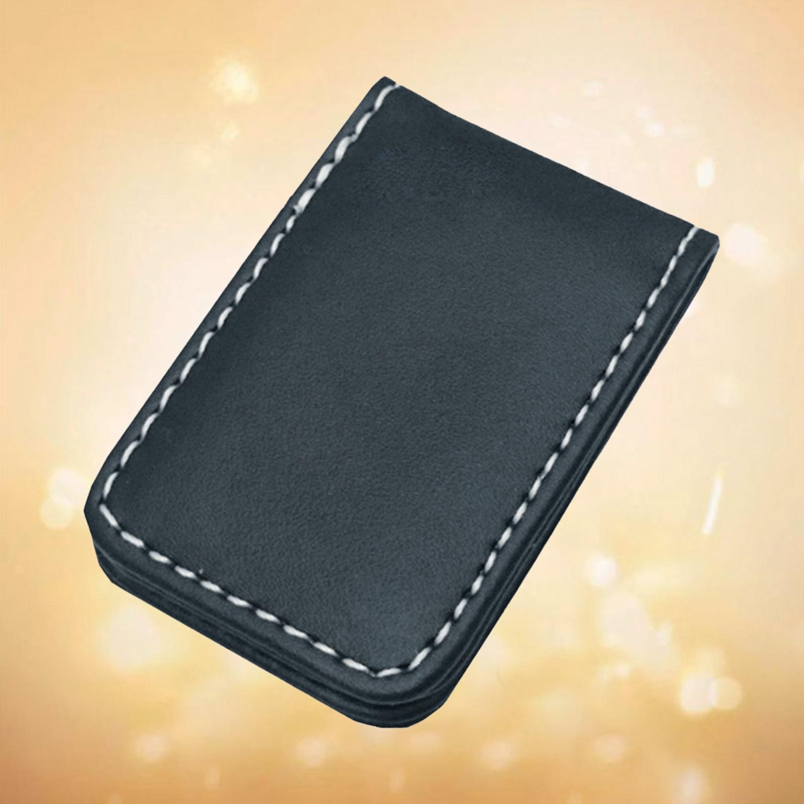 PU Leather Magnetic Money Clip Fashion Simple Dollar Cash Clamp Holder Wallet for Men Women