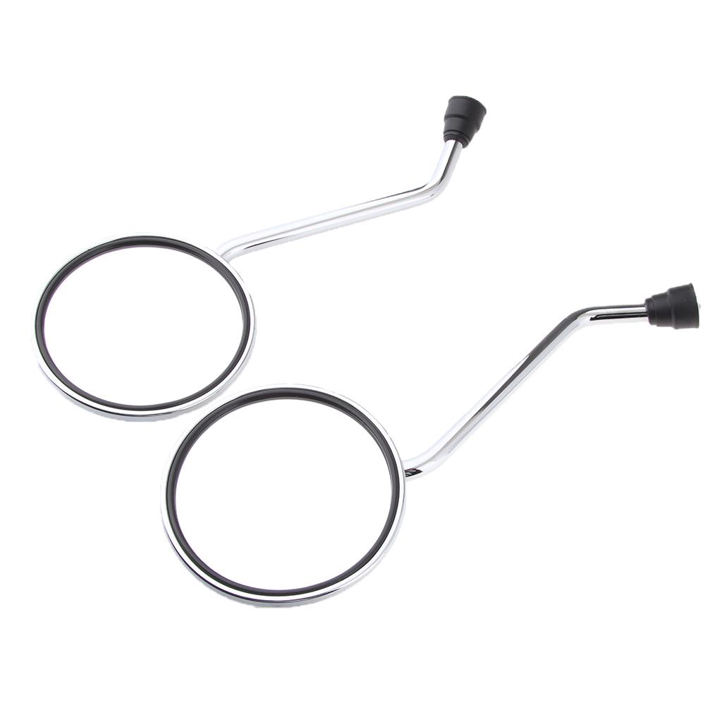 2 10mm Xe Máy Tròn Gương Phụ Gắn Gương Chiếu Hậu cho Xe Máy Bụi Bẩn Xe Đạp Xe Tay Ga