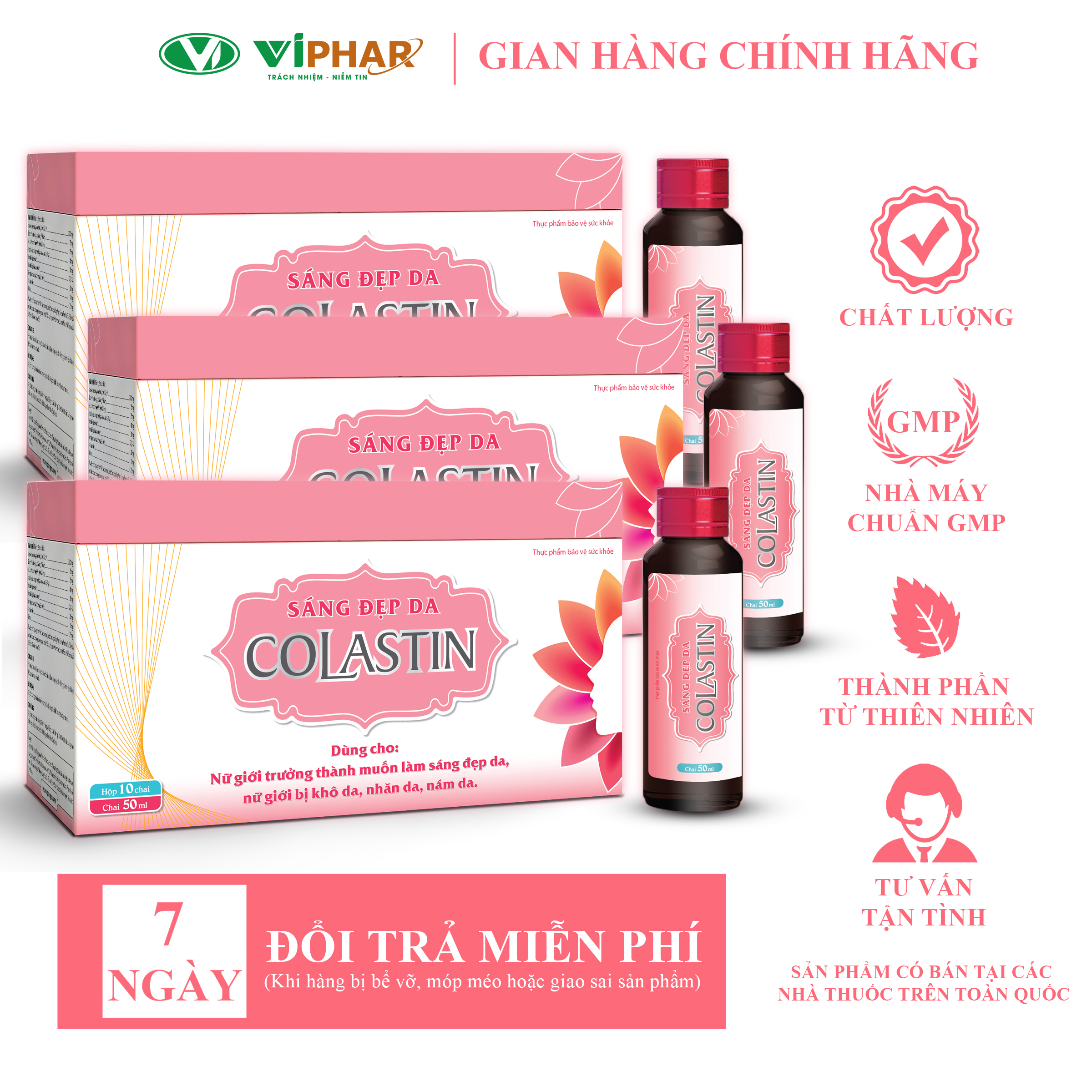 Combo 60 Ngày Nước Uống SÁNG ĐẸP DA COLASTIN, Elastin Marine - Nano Collagen Nhập Khẩu, Giúp Da Căng Mịn, Giảm Khô Da, Nhăn Da, Nám Da, Chống Lão Hoá Da, Đẹp Tóc Móng