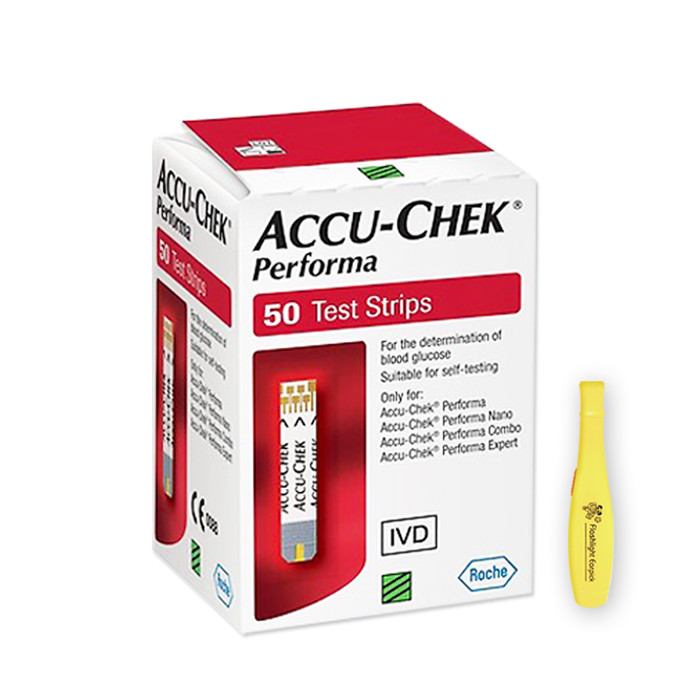 Que Thử Đường Huyết Accu-chek Performa 50 ( Soi tai )