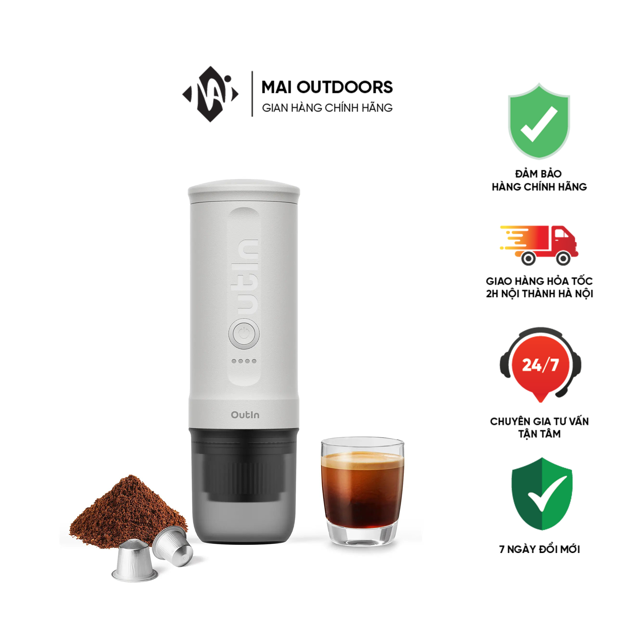 Máy pha cà phê điện cầm tay Outin Nano Portable Espresso Machine