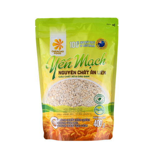[GIÁ HỦY DIỆT -Date 3.2.2025] Yến mạch Úc Cán Vỡ nguyên chất Ăn liền - Túi 400g, Eatclean, Ngũ cốc Ăn Kiêng Giảm Cân, Tập Gym Bổ Sung Dinh Dưỡng - Caracao Food