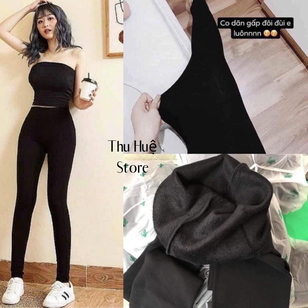 Quần Tất Lót Nỉ Lông Dáng Legging Hàng Quảng Châu Siêu Ấm Siêu Co Giãn Kèm Túi Zip