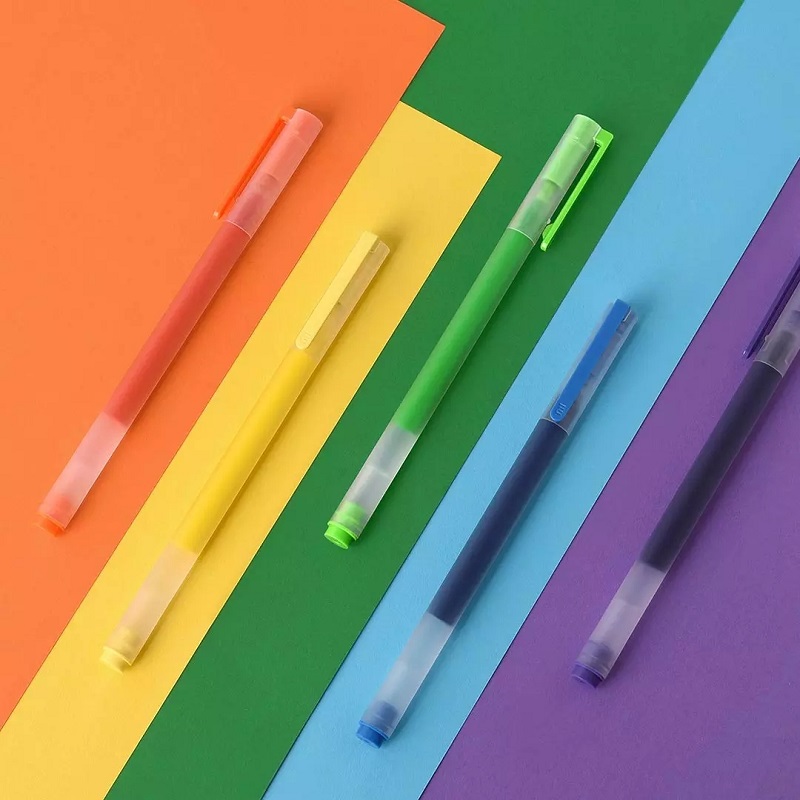 Hình ảnh Bút viết Xiaomi  0,5mm gel bút đồ dùng học tập văn phòng phẩm 5 cái bút viết màu