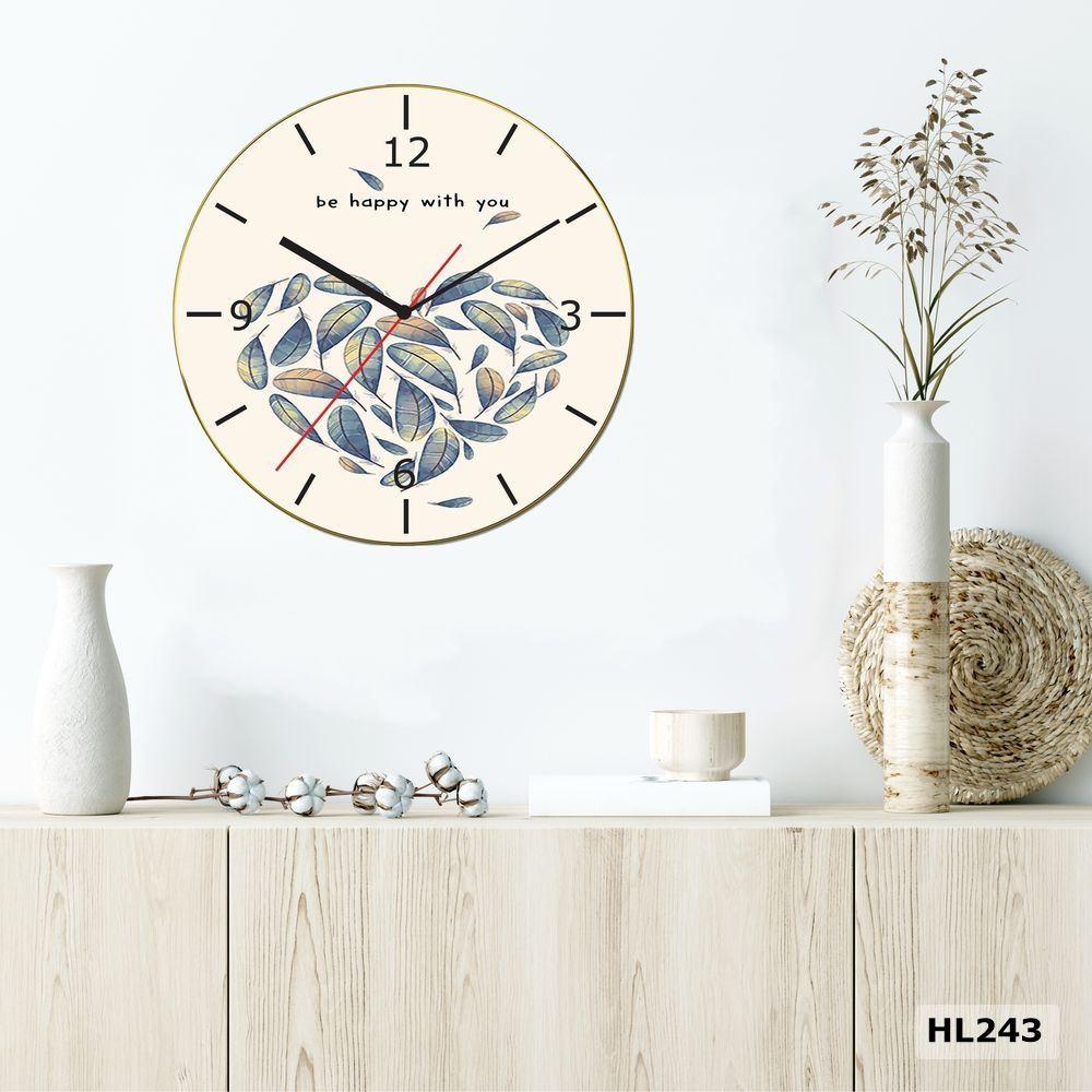 Tranh đồng hồ gỗ – Tranh treo tường kèm đồng hồ - Tặng kèm đinh đa năng treo tranh không cần khoan tường