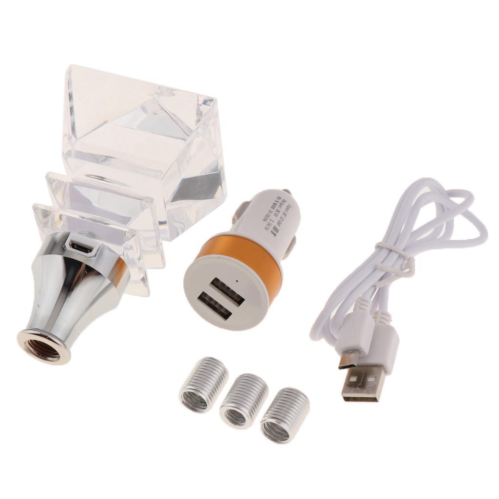 Crystal Shift Knob Manual Automatic Gear Stick Shifter Knob With Light