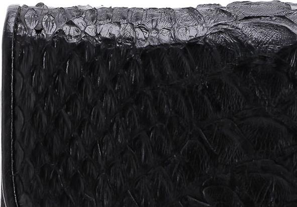 Ví nữ da trăn Huy Hoàng 3 gấp màu đen HT3329