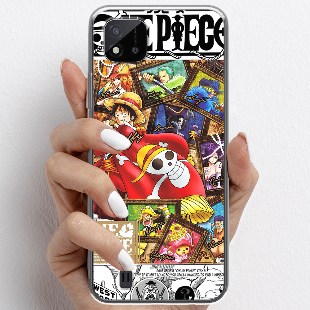 Ốp lưng cho Realme C11 nhựa TPU mẫu One Piece cờ đỏ