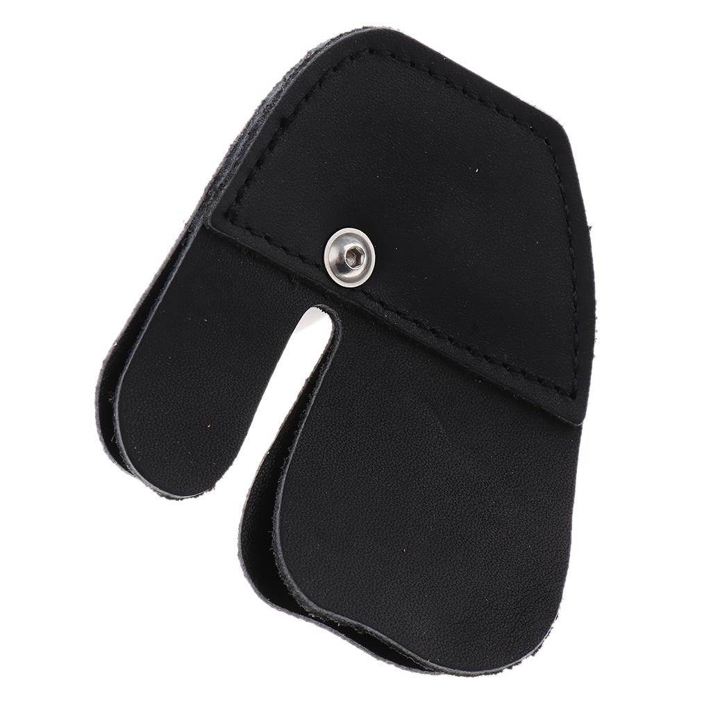 Leather Archery Bow Finger Tab Protector Shooting Finger Guard Right Hand