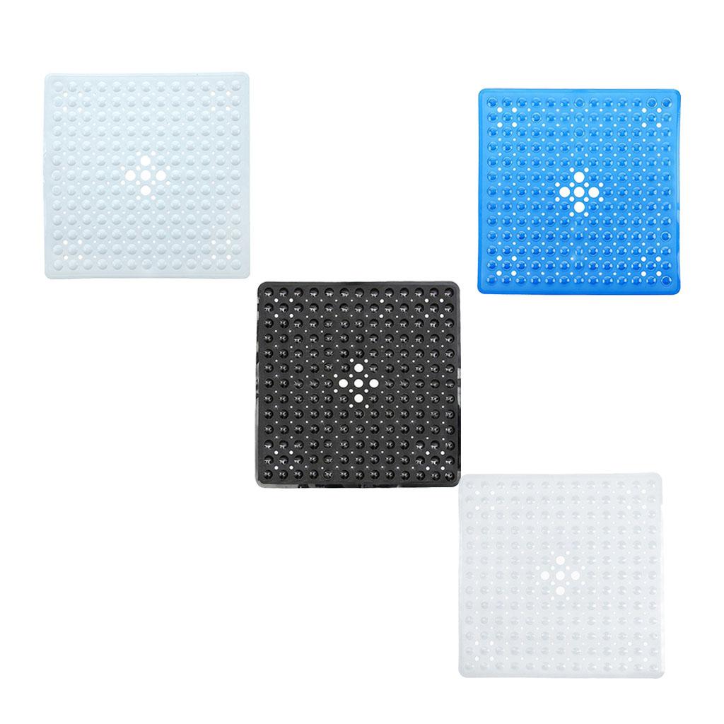 Non Slip Bath Tub and Shower Mat with Suction Cups 54x54cm Transparent