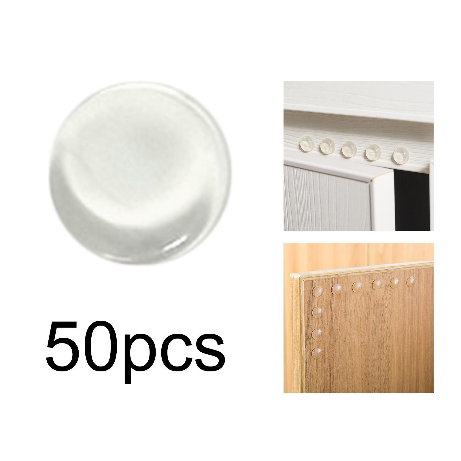 50x Door Stopper Kitchen Furniture Anti Collision Rubber Bumper Pads
