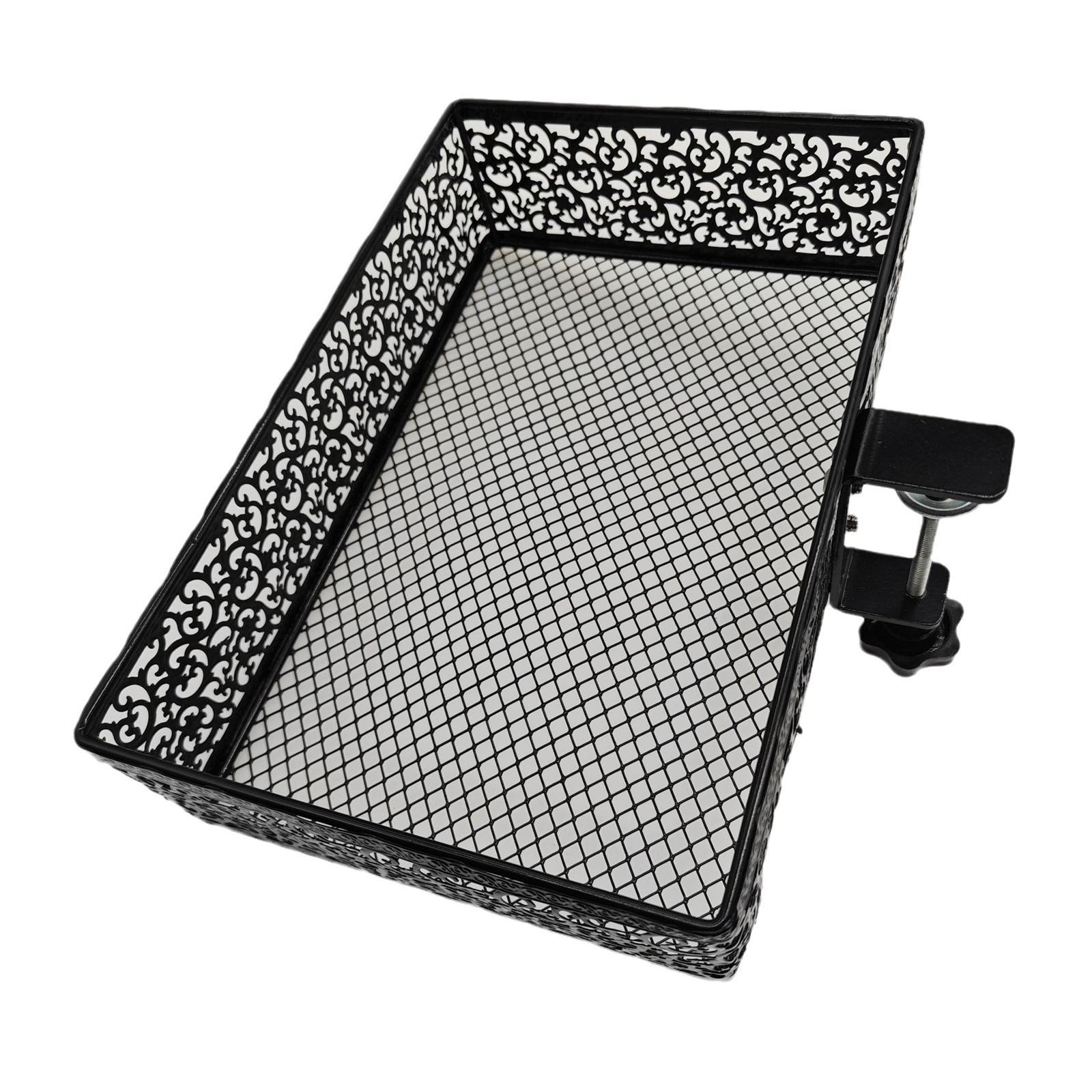 Under Desk Storage Desktop Drawer Basket Accessories Metal Rotatable Rack Swivel Desk Mount Tray Hidden Desktop Drawer Basket