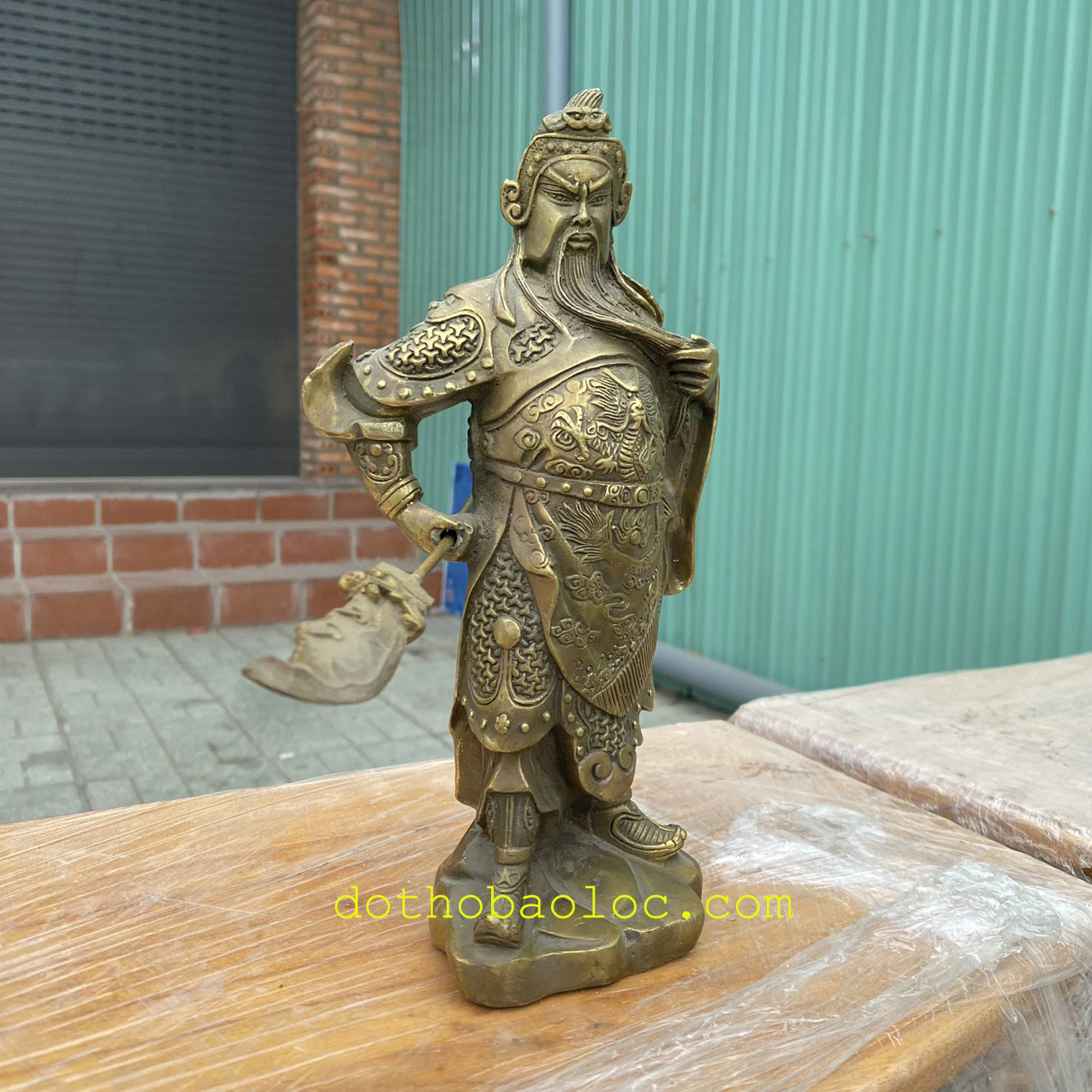 Tượng Quan Công bằng đồng Cao 23cm