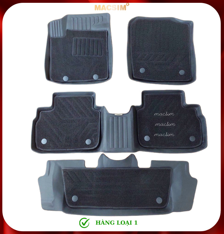 Thảm lót sàn ô tô 2 lớp cao cấp dành cho xe Toyota Veloz / Avanza 2022+ (sd) nhãn hiệu Macsim chất liệu TPE màu đen