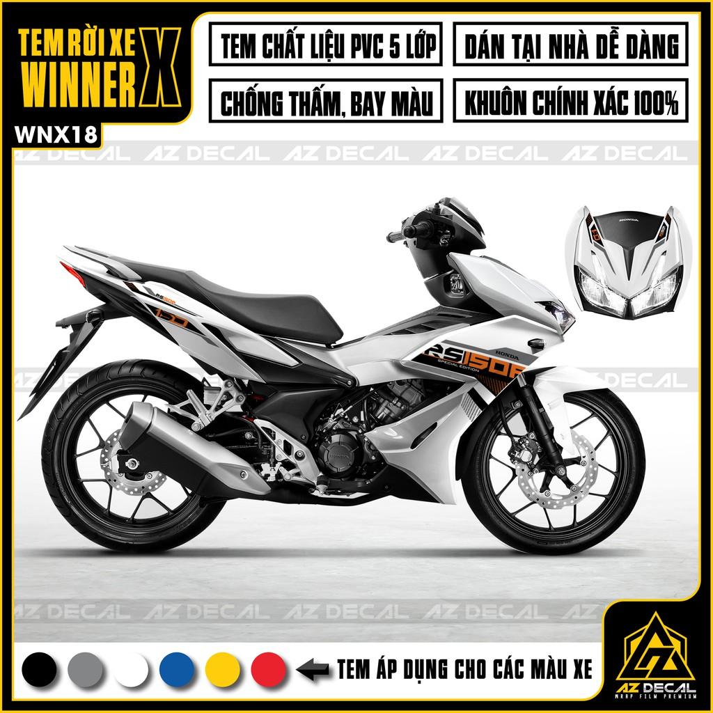 Tem Rời Xe Winner X Mẫu RS150R Cá Tính | WNX18 | Decal Chế Xe Máy Chất Liệu PVC Cao Cấp