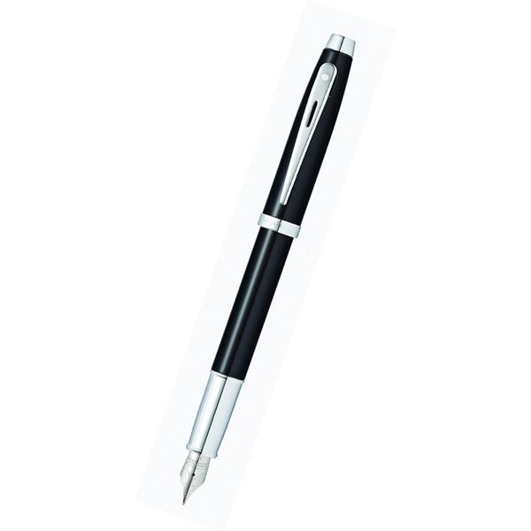 Bút Ký Doanh Nhân Cao Cấp SHEAFFER 100 Màu Sơn Mài Đen Bóng Họa Tiết Mạ Chrome Bạc