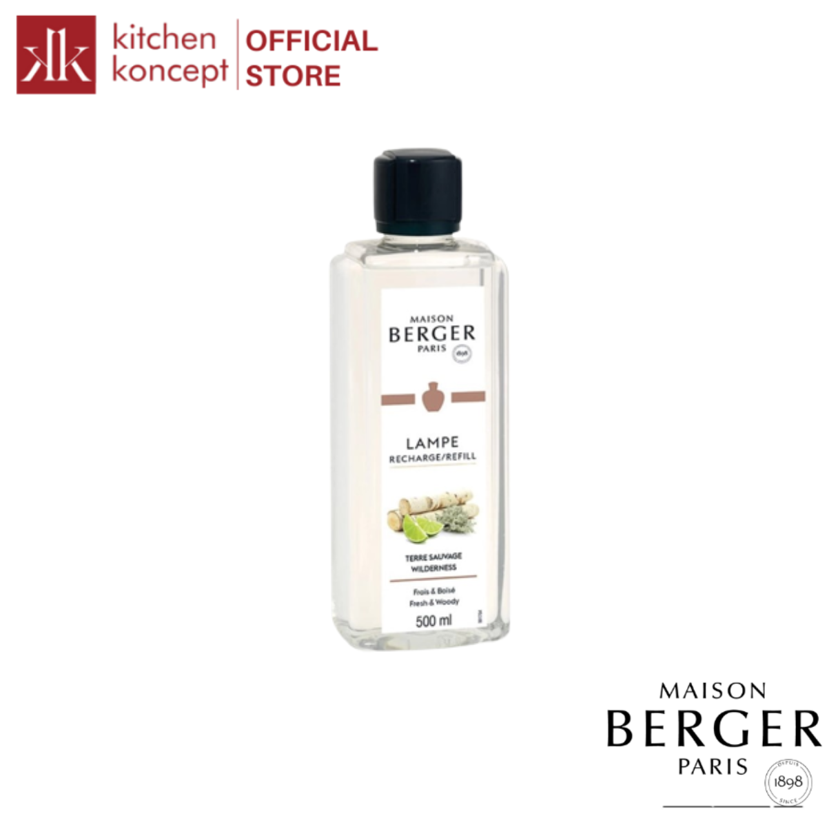 Maison Berger - Tinh dầu đèn xông hương Wilderness - 500ml