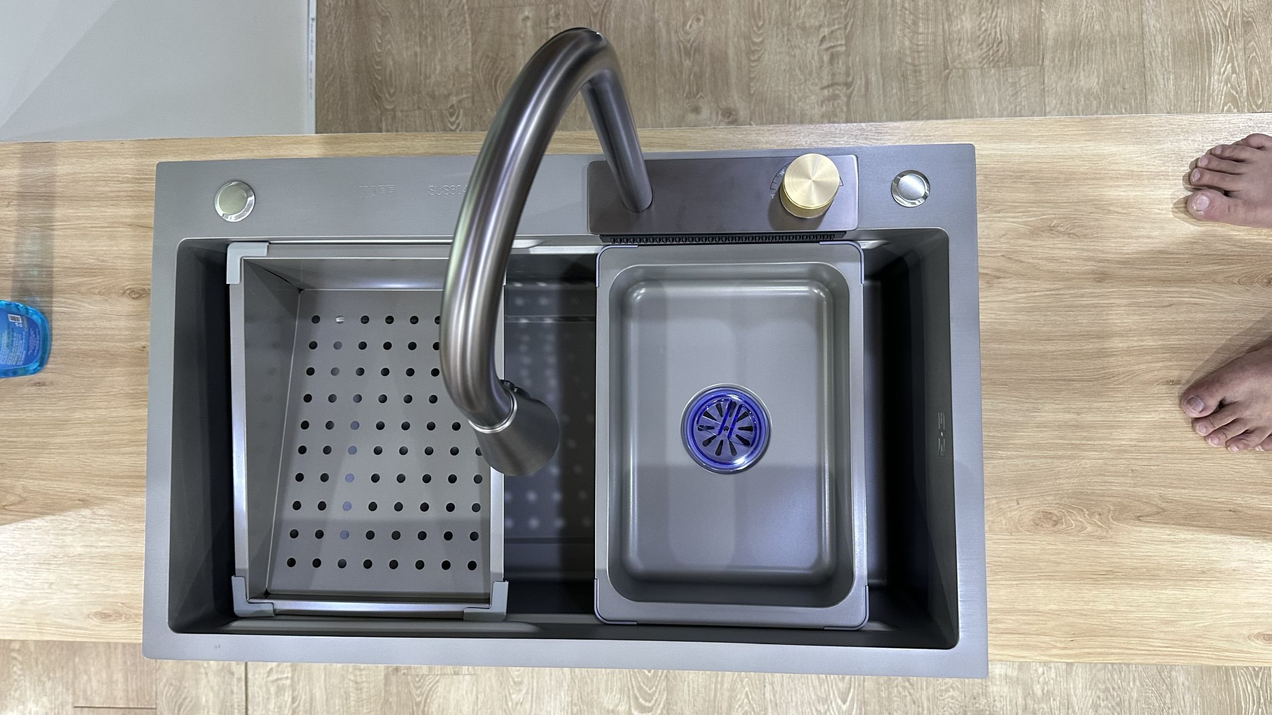 CHẬU RỬA INOX KAFF KF-UM7546B. Hàng Chính Hãng