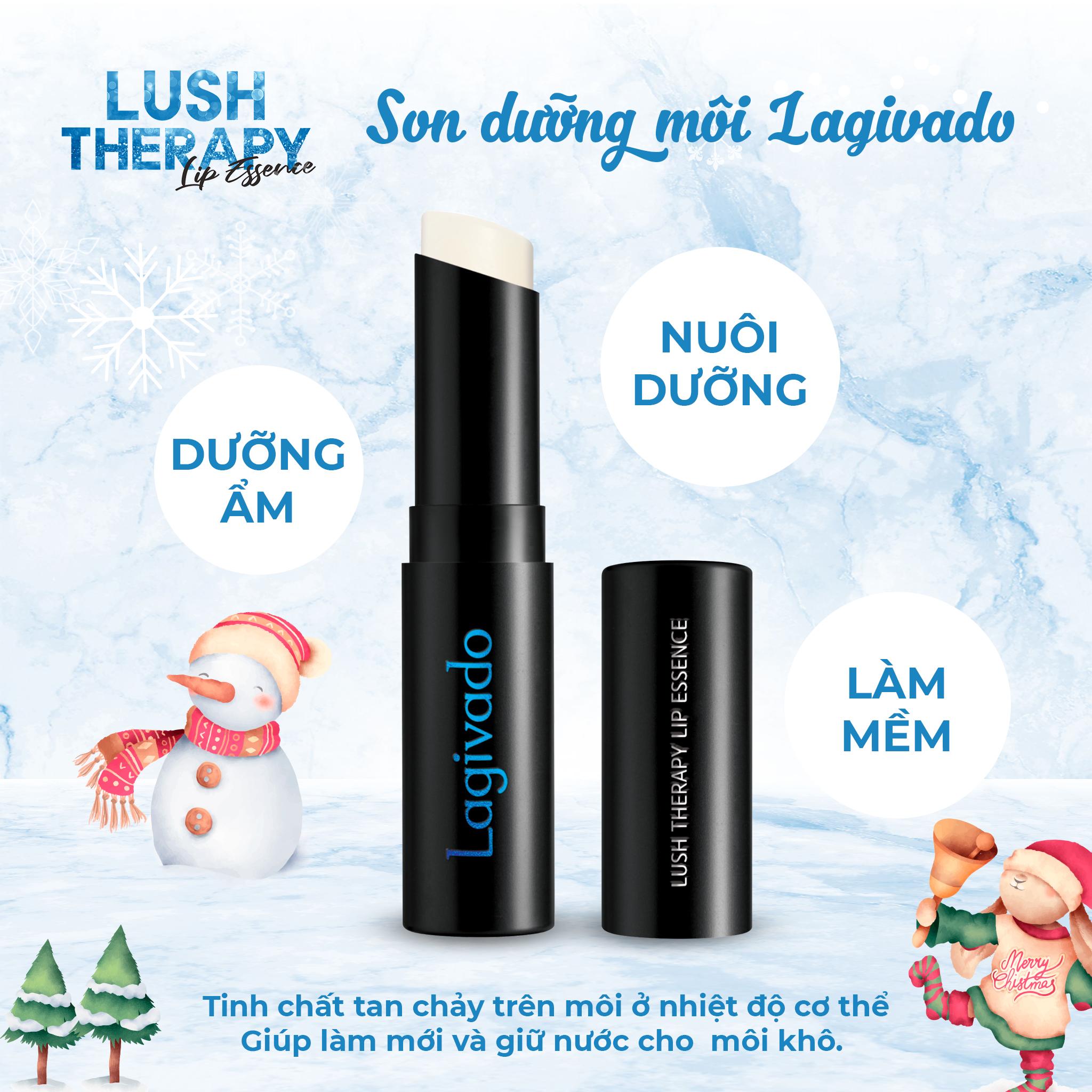 Son dưỡng không màu giúp mềm, phục hồi môi Hàn Quốc Lagivado Lush Therapy Lip Sen dạng thỏi