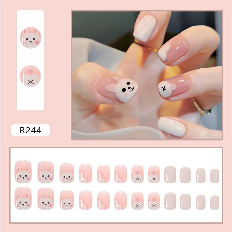 Móng tay giả kèm keo 24 móng đẹp làm nail noel