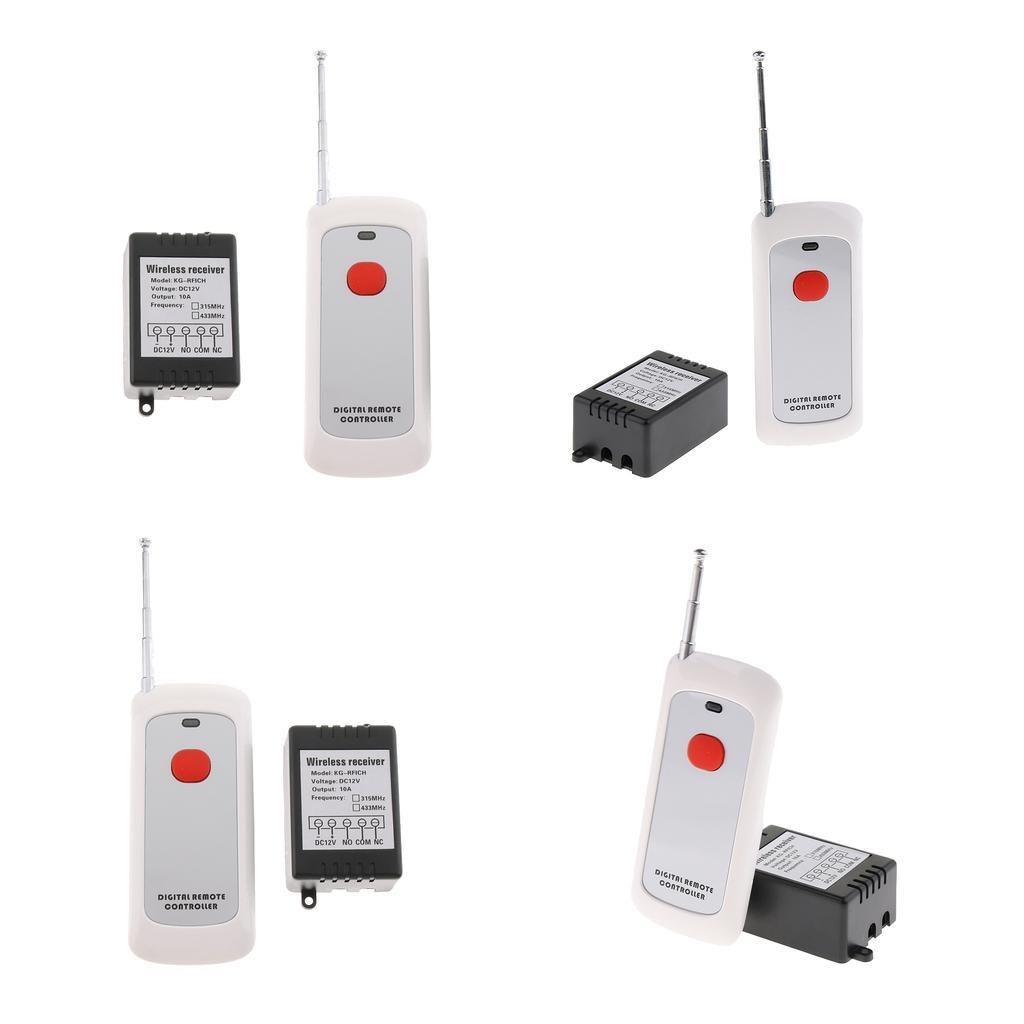 4x Wireless Remote Control Switch, DC 12V 10A 1000m Long Distance Controller