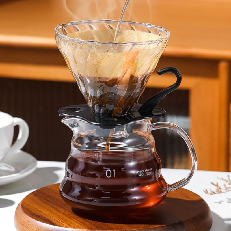 Bình thủy tinh kèm phễu V60 pha cà phê Pour Over 360ML