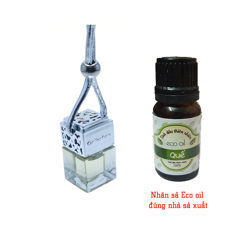 Combo 50ml tinh dầu quế  và 1 chai treo nắp vuông (treo xe, tủ quần áo, nhà tắm)- Giao mầu ngẫu nhiên