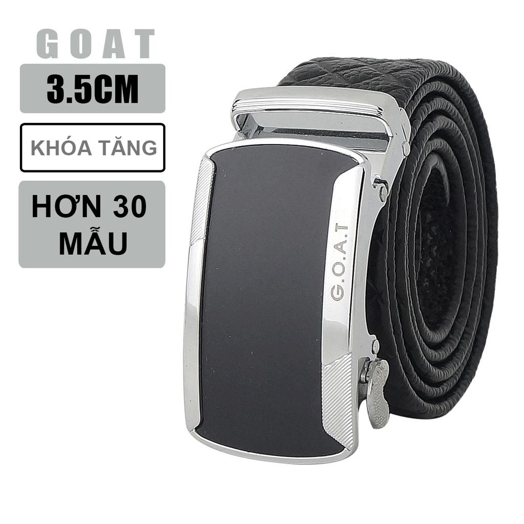 Thắt lưng nam GOAT CBTLN400, khóa tăng tự động 3.5cm, Nhiều Mẫu