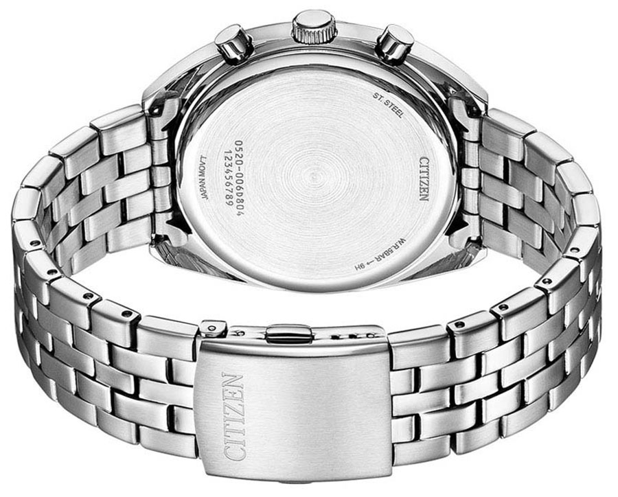 Đồng Hồ Citizen Nam Dây Kim Loại Pin (Quartz) AN8210-56E (42mm) - Mặt Đen