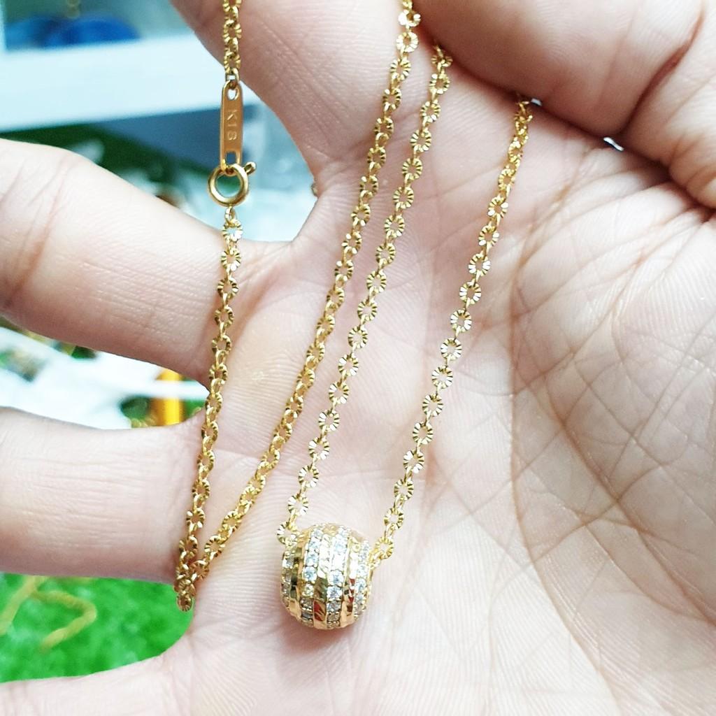 Dây Chuyền Ống Bi Châu Titanium Dây Phay Cao Cấp- Dùng tắm rửa thoải mái không đen