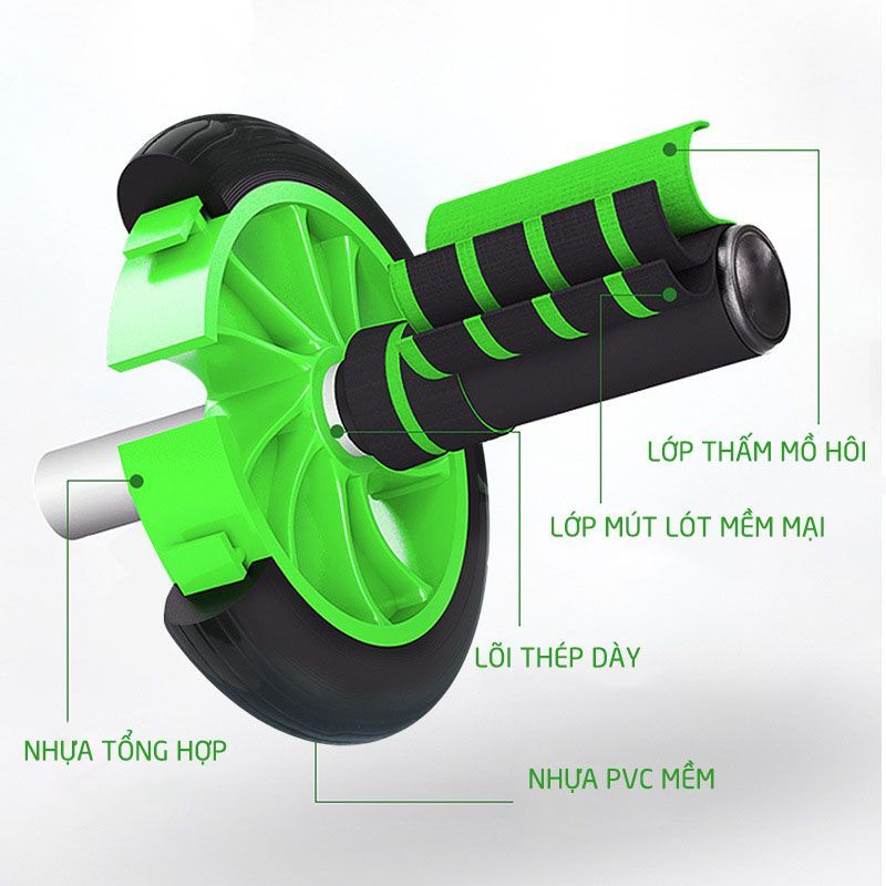 Con lăn tập bụng, tập gym Sportslink SK059 ( 3 bánh xe AB Wheel )