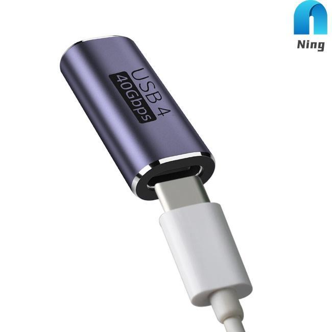 Đầu Chuyển Đổi Ning Type-C 4.0 Cổng C Female Sang C 40gbps Pd100w Sạc Nhanh Dành Cho Thunderbolt 4 Notebook