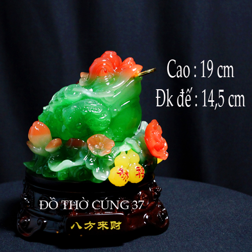 Tượng Cóc Ba Chân ngậm tiền, Thiềm Thừ chiêu tài lộc có đế xoay