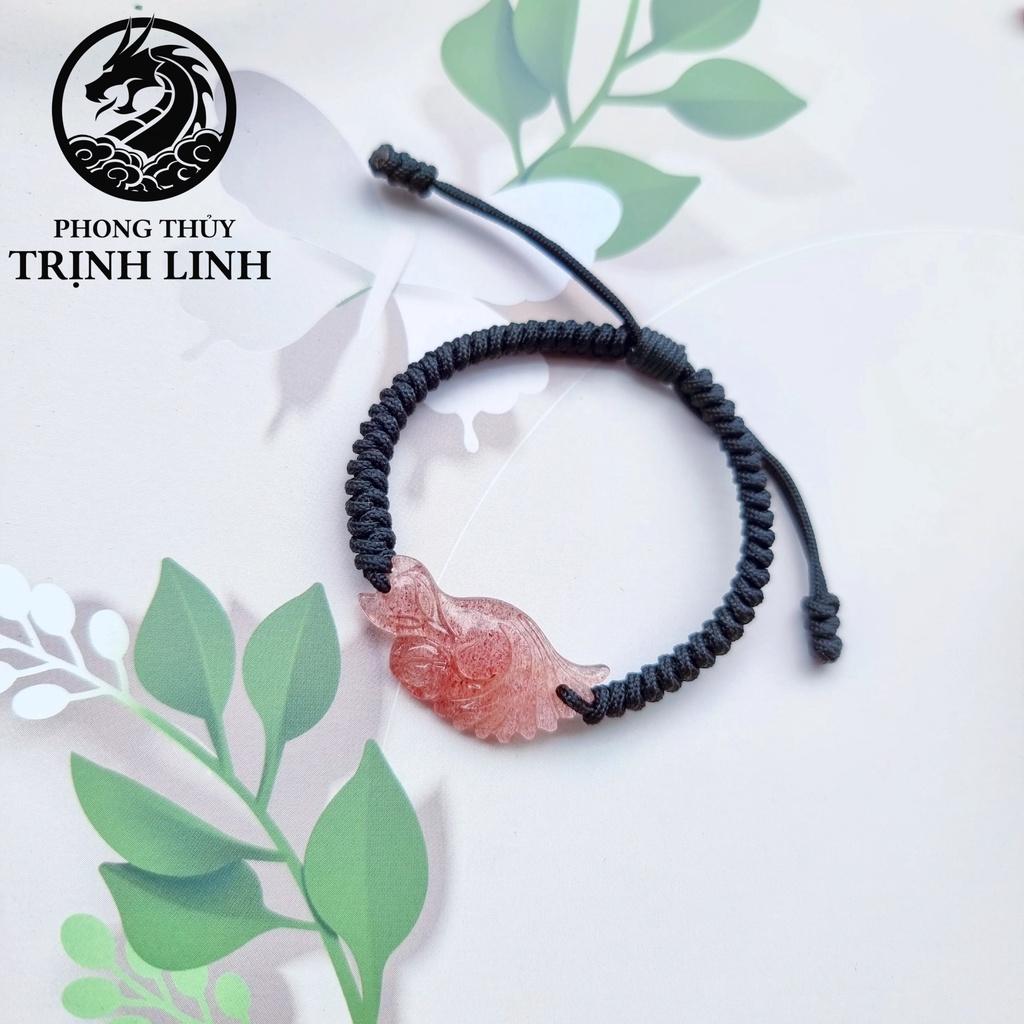 VÒNG TAY HỒ LY T.A DÂU TÂY HỒNG TẾT CHỈ