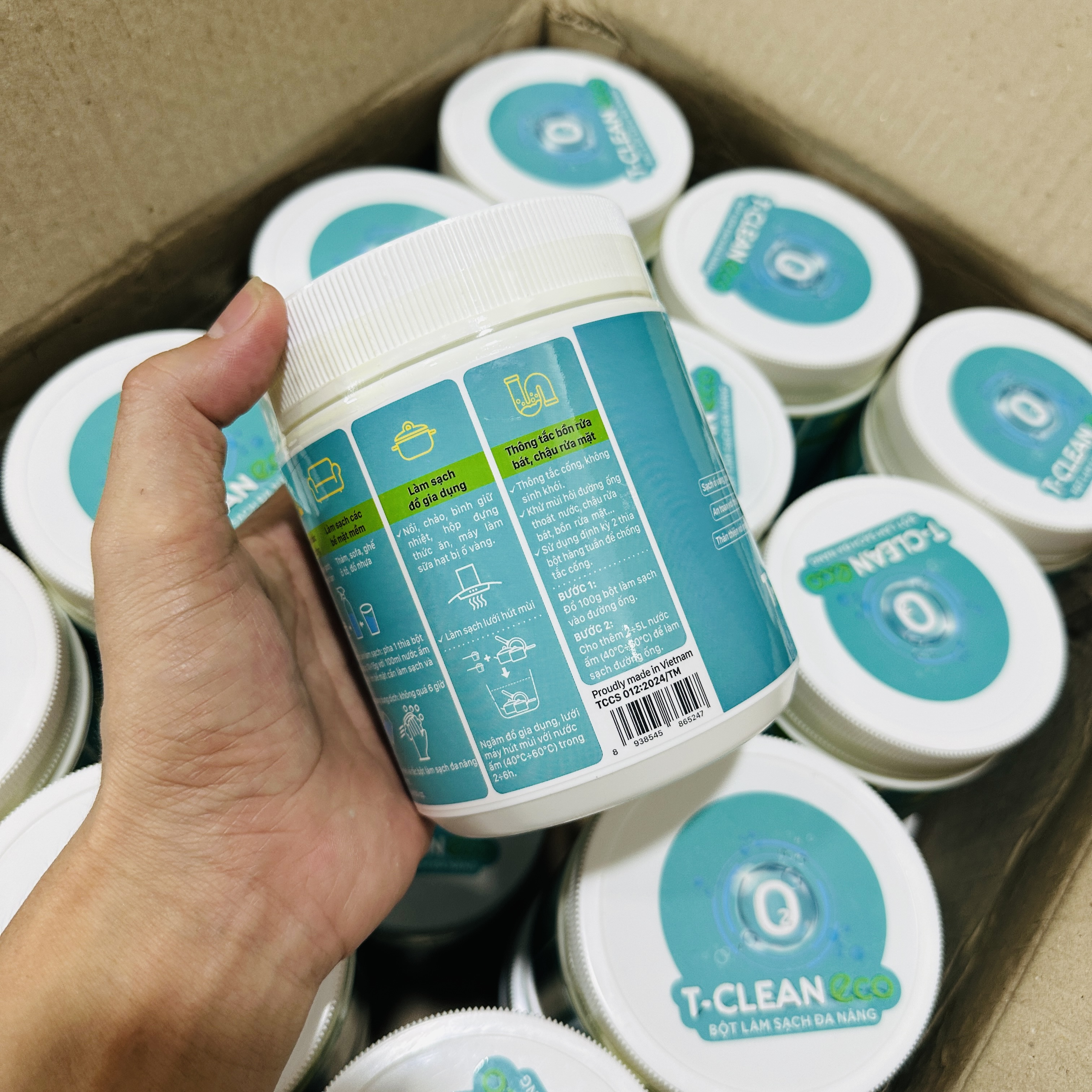 Bột Làm Sạch Đa Năng T-Clean 500gr - Tẩy Ố Vàng - Bẩn Trên Nhiều Bề Mặt - Đá - Gỗ - Quần Áo