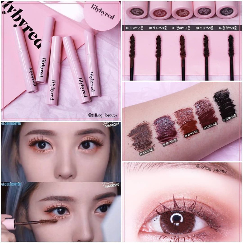 Mascara siêu mảnh, dài, chống trôi suốt 12 giờ Hàn Quốc Lilybyred am9 to pm9 Survival Colorcara