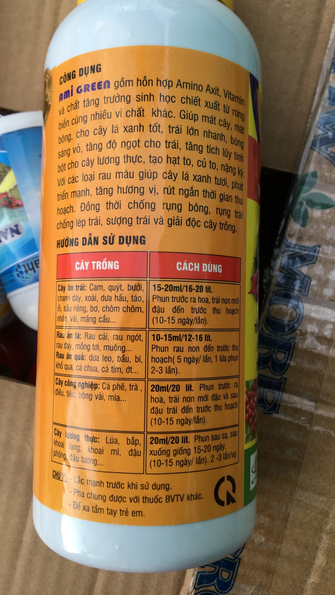 Phân Bón Sinh Học AMI GREEN amino lọ 500ml