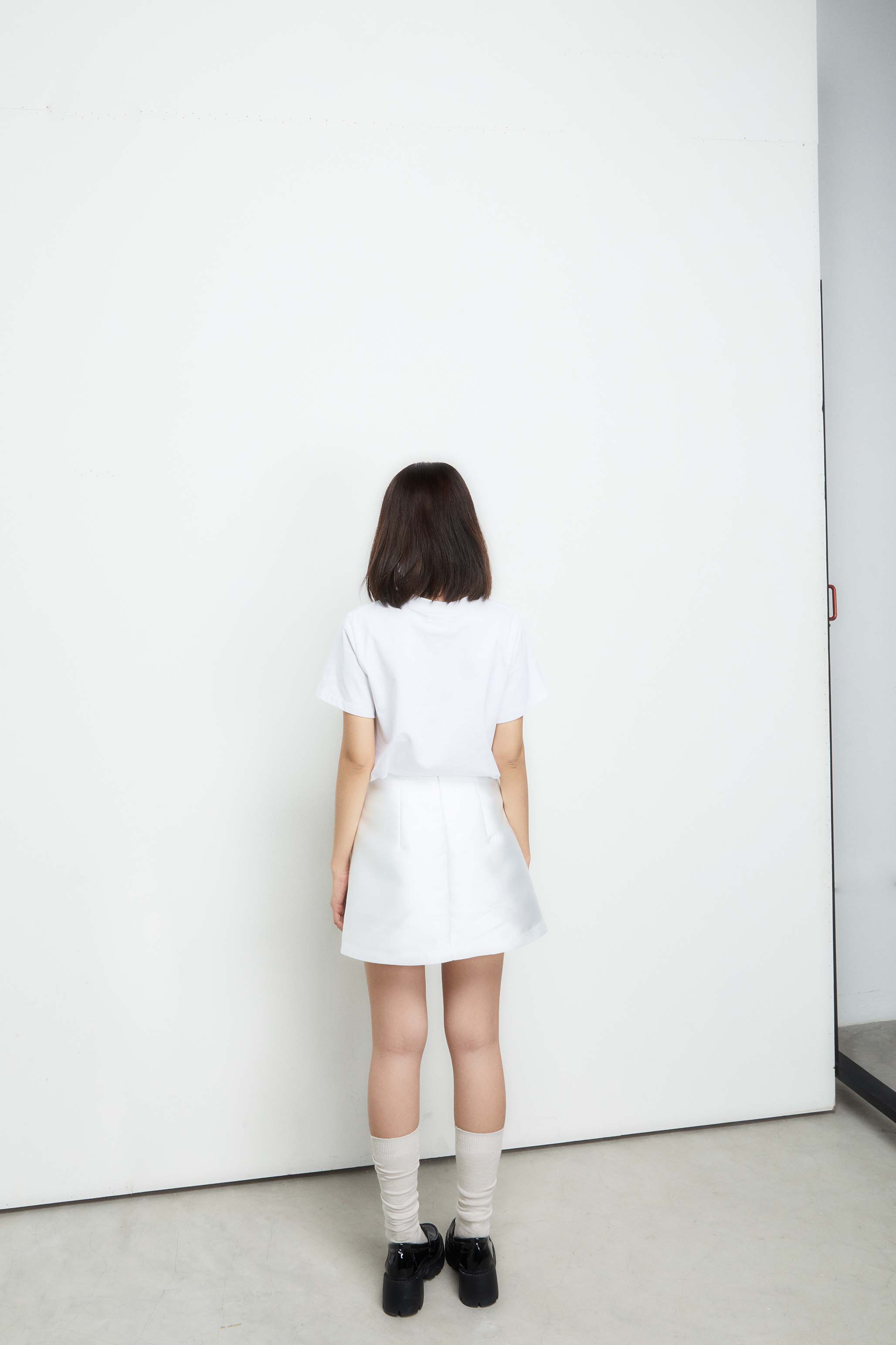 DOTTIE -Chân váy ngắn vải taffta S0147