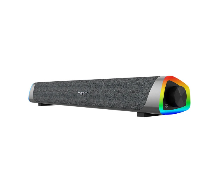 Loa vi tính Bluetooth Soundmax SoundBar SB201 Led RGB Bluetooth 5.0 - Hàng Chính Hãng