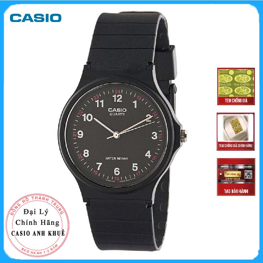 Đồng Hồ Nam Dây Nhựa Casio MQ-24-1BLDF - Đen