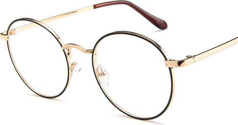 Mắt kính giả cận Hàn Quốc MK143 - Gọng vàng tròng trong suốt