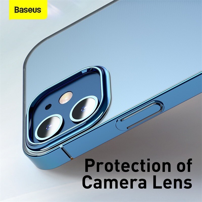 Ốp lưng viền màu mạ crom cho iPhone 12 / iPhone 12 Pro Hiệu Baseus mỏng 0.6mm, chống va đập, gờ bảo vệ Camera, Mạ Crom sang trọng - hàng nhập khẩu