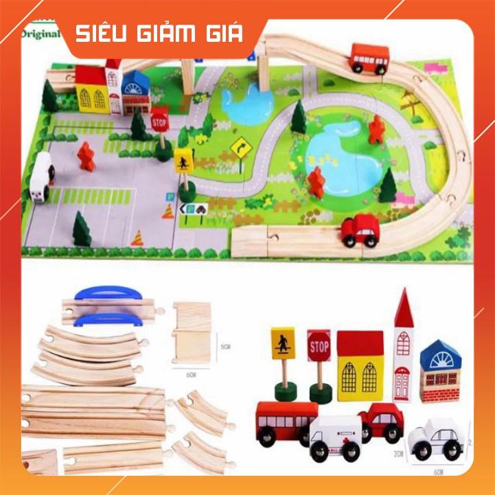 GIÁ SỐC- -HOT- Bộ mô hình công trình giao thông thành phố bằng gỗ siêu đẹp